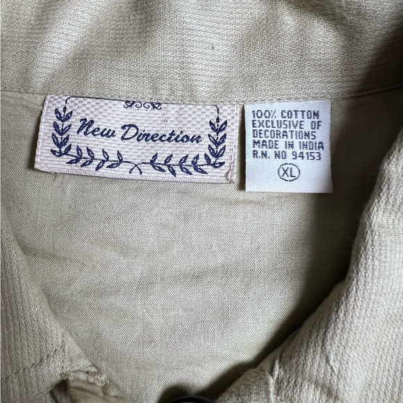 New Directions Beige Cat Embellished Trench Coat - Picture 7 of 9